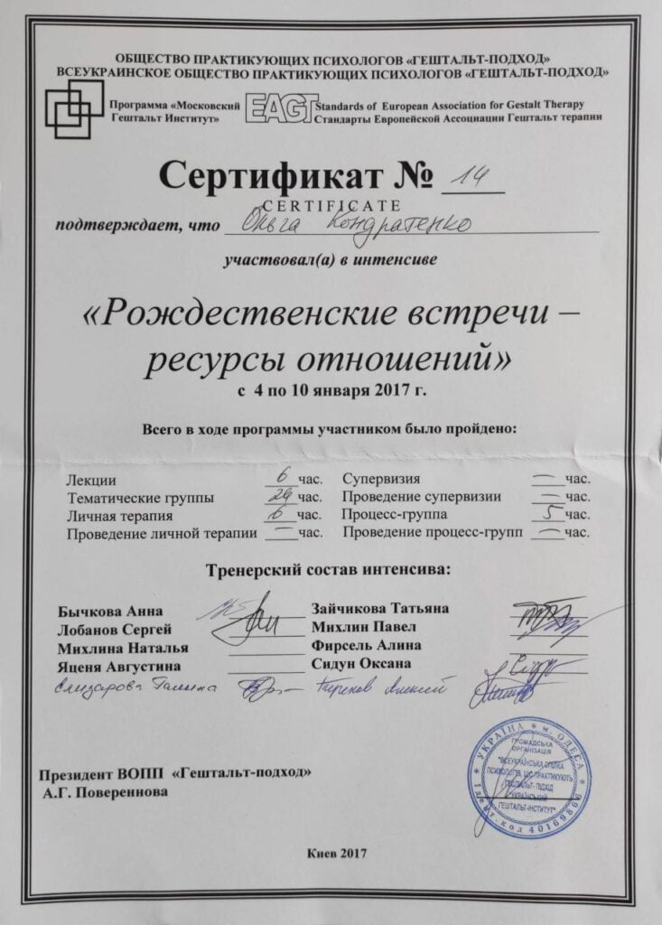 Кондратенко Ольга