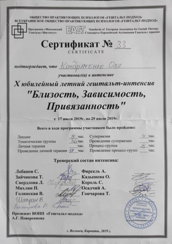 Кондратенко Ольга