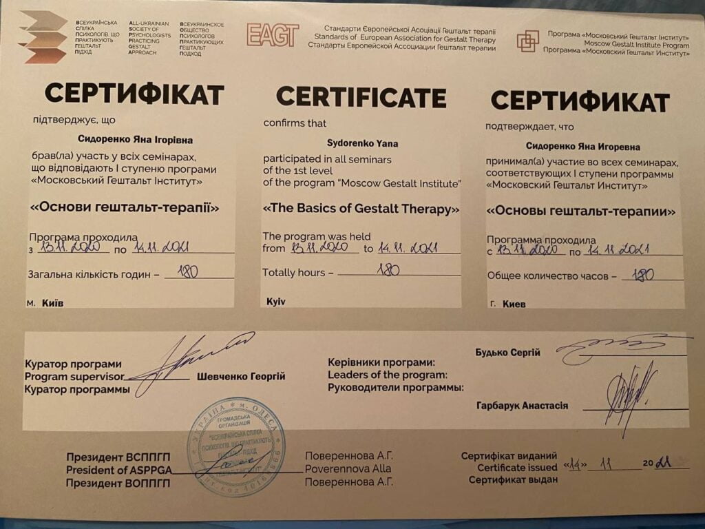 Яна Сидоренко